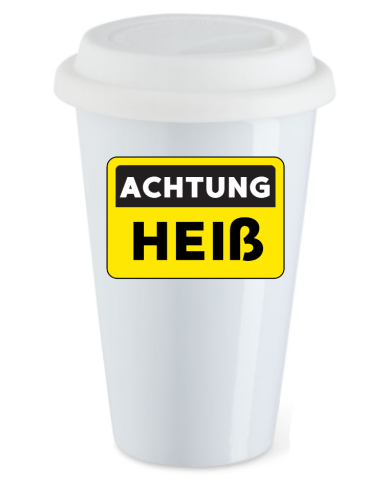 Achtung Heiß Coffee-to-go Becher Achtung Heiß Coffee-to-go Becher
