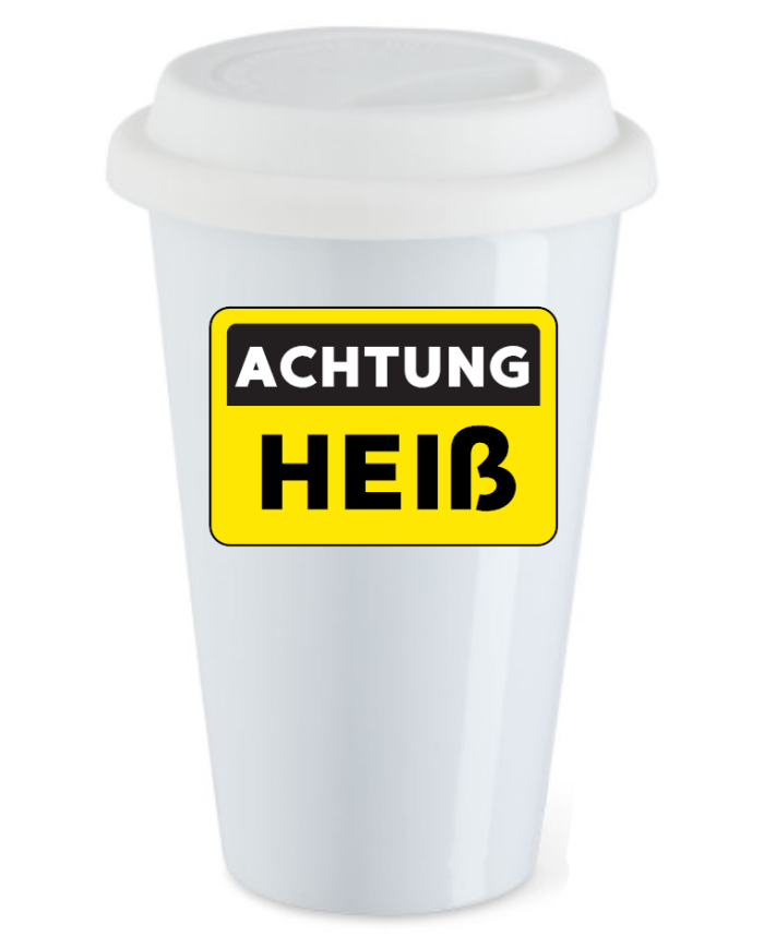 Achtung Heiß Coffee-to-go Becher Achtung Heiß Coffee-to-go Becher
