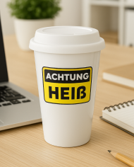 Achtung Heiß Coffee-to-go Becher Achtung Heiß Coffee-to-go Becher