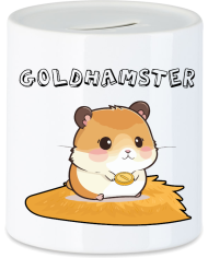 Goldhamster Spardose mit Münze