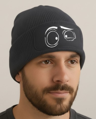 Augen Beanies schwarz Augen Beanies schwarz
