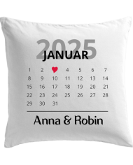 Kalender-Datum-Kissen weiß Kalender-Datum-Kissen weiß