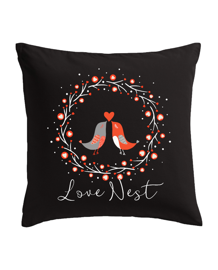 Love Nest Kissen schwarz Love Nest Kissen schwarz