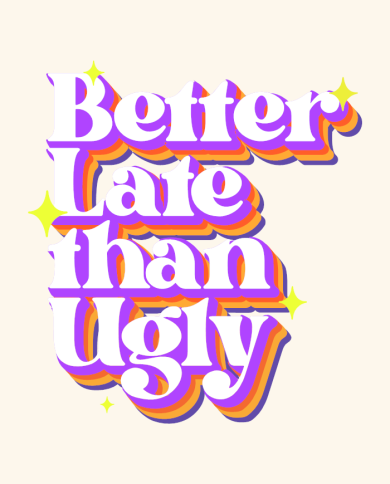 Better late then Ugly Jutebeutel Better late then Ugly Jutebeutel