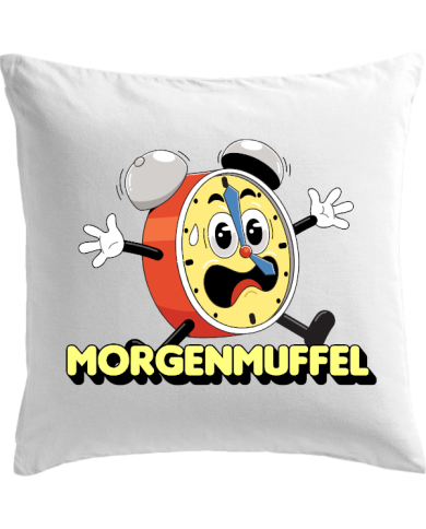 Morgenmuffel Kissen weiß Morgenmuffel Kissen weiß