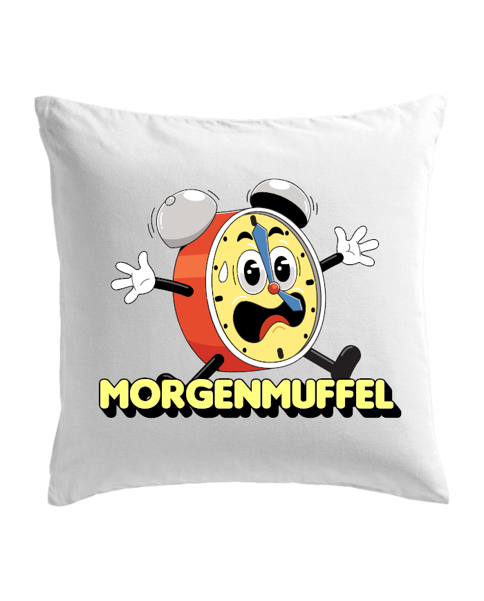 Morgenmuffel Kissen weiß Morgenmuffel Kissen weiß