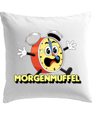 Morgenmuffel Kissen weiß Morgenmuffel Kissen weiß