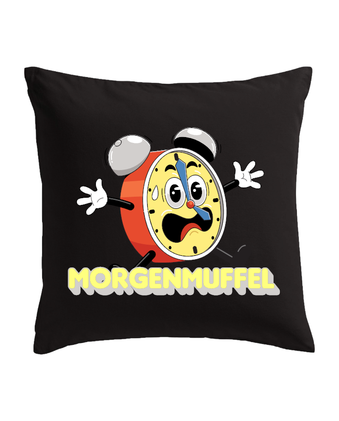 Morgenmuffel Kissen schwarz Morgenmuffel Kissen schwarz