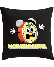 Morgenmuffel Kissen schwarz Morgenmuffel Kissen schwarz