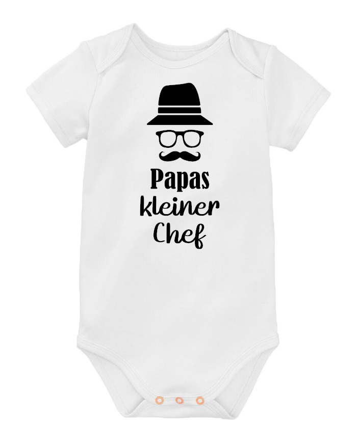 Papas kleiner Chef Babybody weiß Papas kleiner Chef Babybody weiß