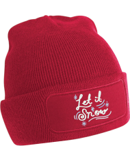Let it Snow Beanie rot Let it Snow Beanie rot