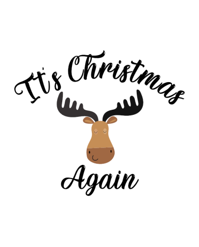 It's Christmas Again Kuscheltier Elch Design It's Christmas Again Kuscheltier Elch Design