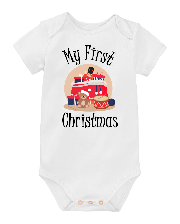 My First Christmas Babybody weiß