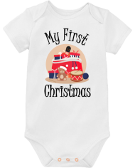 My First Christmas Babybody weiß