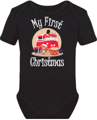 My First Christmas Babybody schwarz