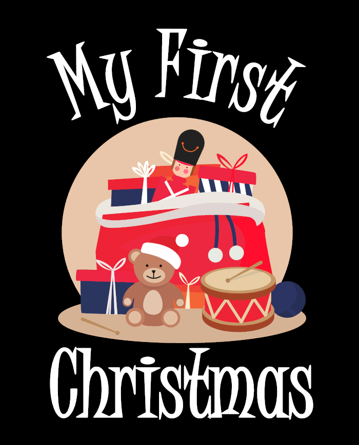 My First Christmas Babybody Design