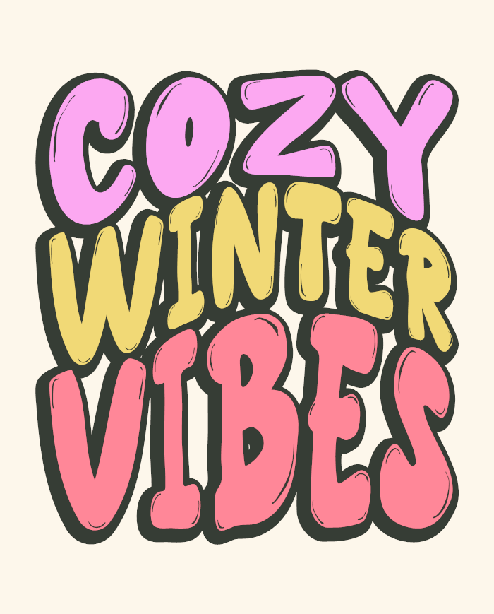 Cozy Winter Vibes Jutebeutel Design