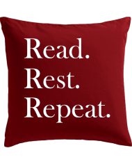 Read Rest Repeat Kissen rot