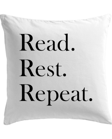 Read Rest Repeat Kissen weiß