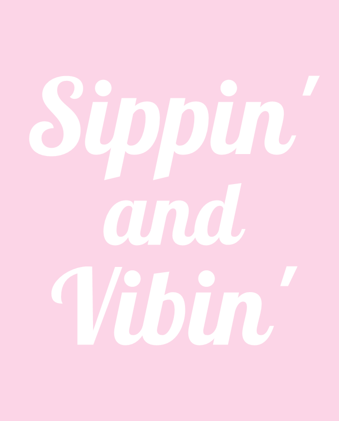 Sippin and Vibin Trinkflasche Design