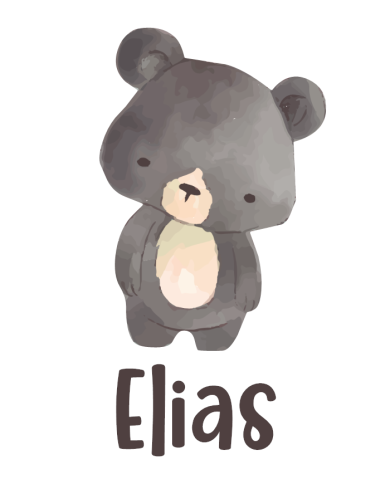 Teddybär mit Wunschnamen Design