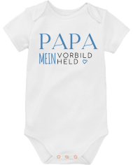 Papa mein Vorbild und Held Babybody weiß