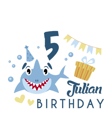 Happy Birthday mit Wunschnamen und Wunschzahl Design