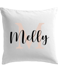 Wunschname mit Initialen Kissenbezug weiß