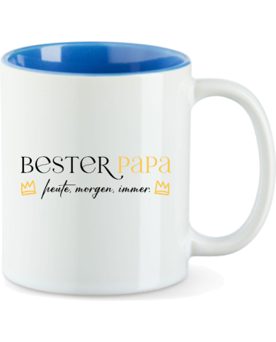 Bester Papa - heute, morgen, immer Tasse Tasse blau