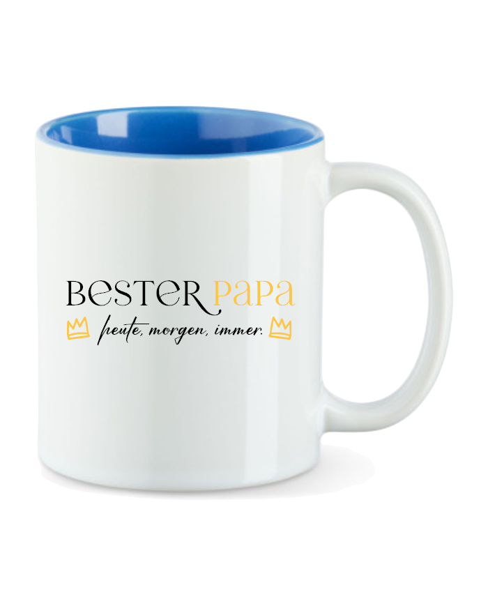 Bester Papa - heute, morgen, immer Tasse Tasse blau