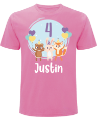 Geburtstagsshirt mit Wunschnamen und Wunschzahl T-Shirt rosa