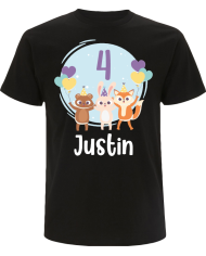 Geburtstagsshirt mit Wunschnamen und Wunschzahl T-Shirt schwarz