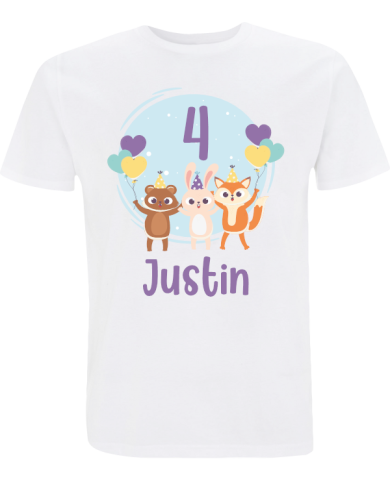 Geburtstagsshirt mit Wunschnamen und Wunschzahl T-Shirt weiß