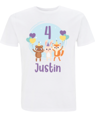 Geburtstagsshirt mit Wunschnamen und Wunschzahl T-Shirt weiß