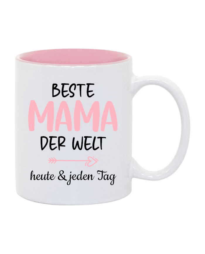 Beste Mama der Welt - heute & jeden Tag Tasse rosa