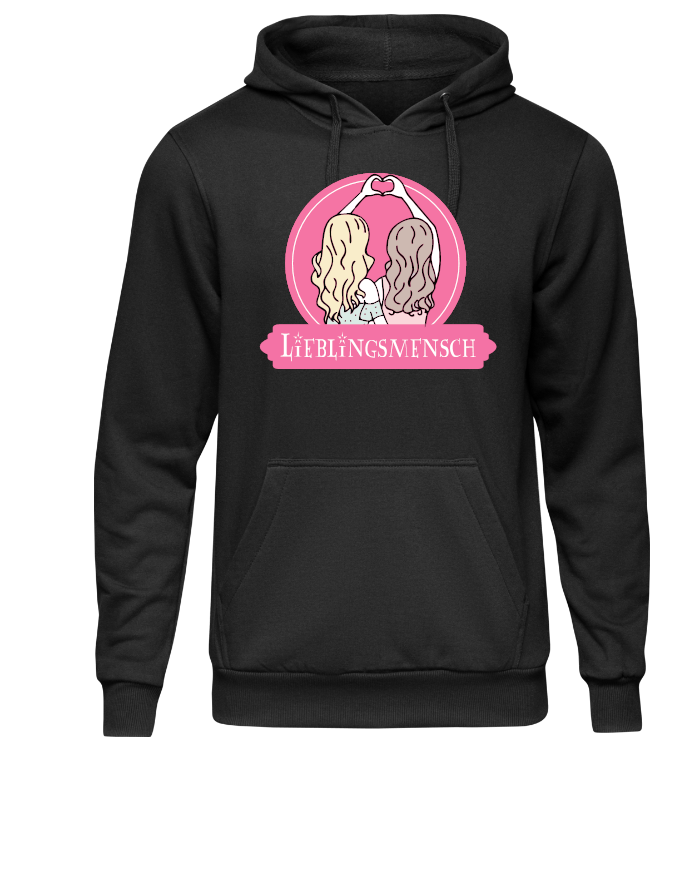 Lieblingsmensch Hoodie schwarz