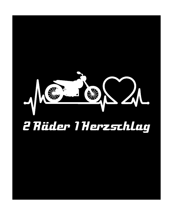 2 Räder 1 Herzschlag Hoodie Design