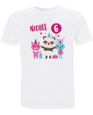 Wunschnamen Geburtstag Tiere T-Shirt weiß