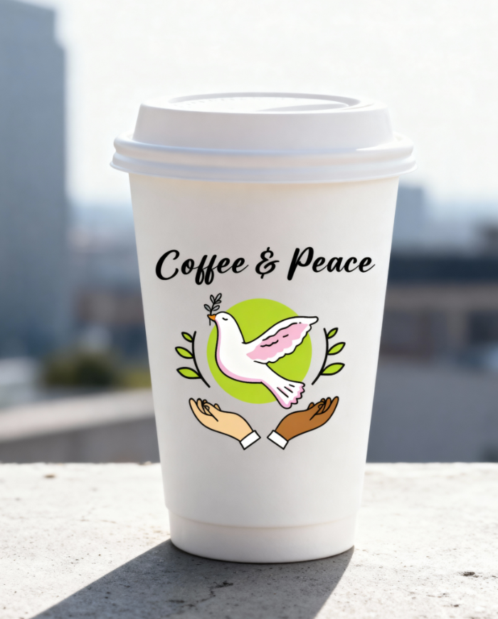 Coffee &  Peace Coffee to go Becher