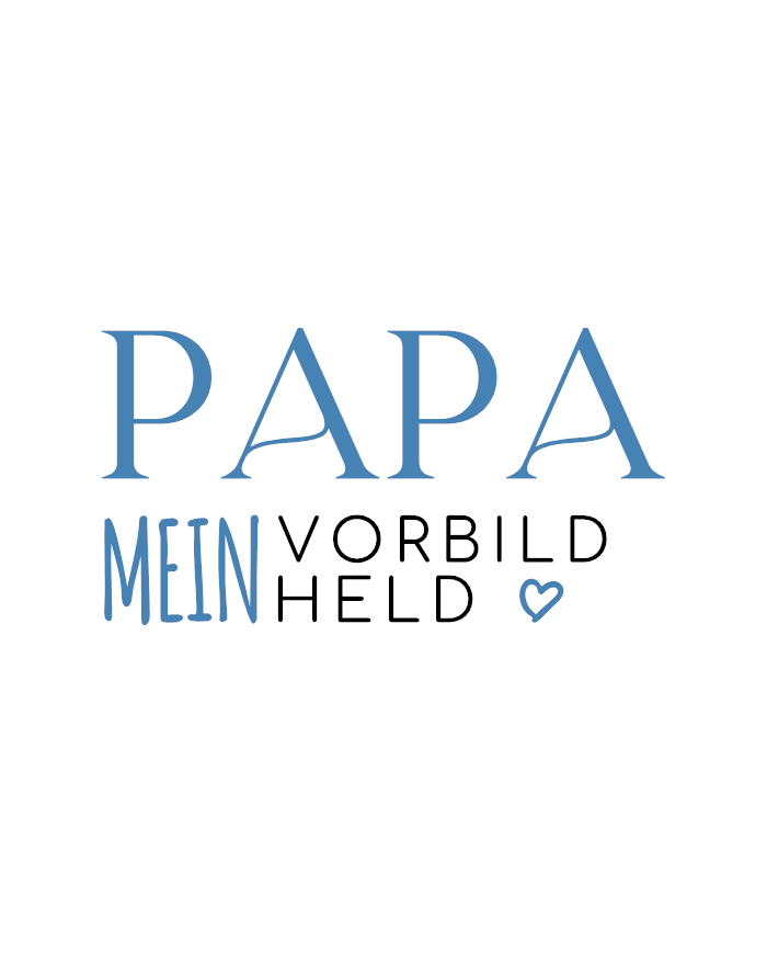 Papa mein Vorbild und Held Tasse Design