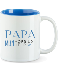 Papa mein Vorbild und Held Tasse