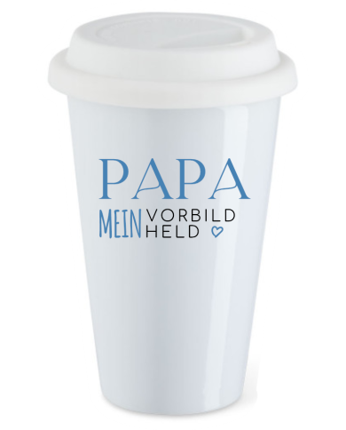 Papa mein Vorbild und Held Coffee to go Becher