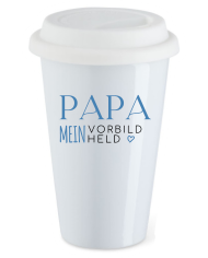 Papa mein Vorbild und Held Coffee to go Becher