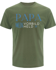 Papa mein Vorbild und Held T-Shirt grün