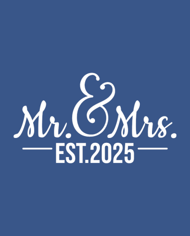 Mr und Mrs Est. Wunschjahr Regenschirm Design