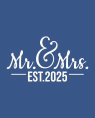 Mr und Mrs Est. Wunschjahr Regenschirm Design