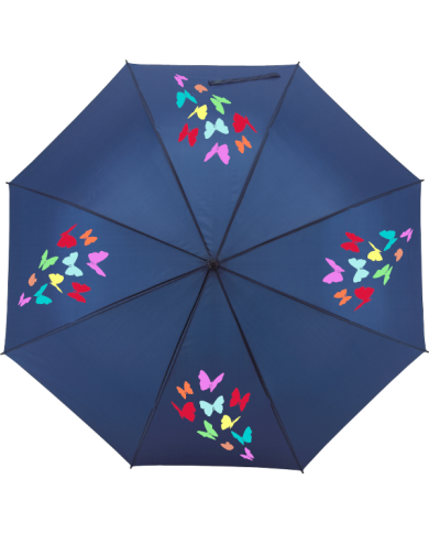 Schmetterlinge bunt Regenschirm blau