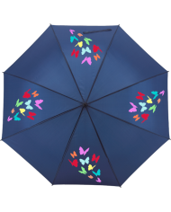 Schmetterlinge bunt Regenschirm blau