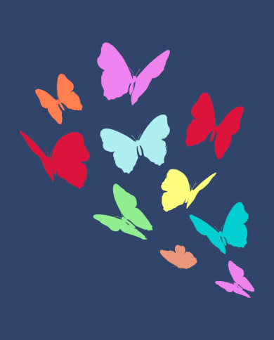 Schmetterlinge bunt Regenschirm Design