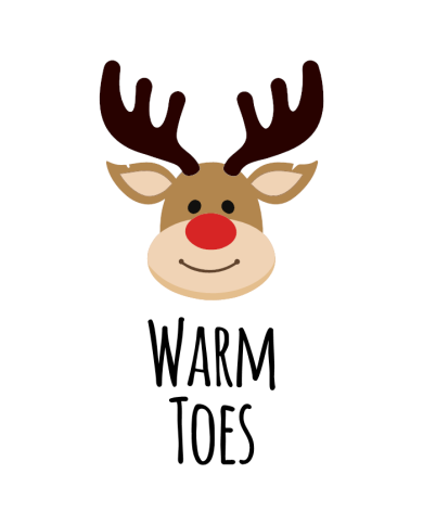 Warm Toes Rentier Socken Design
